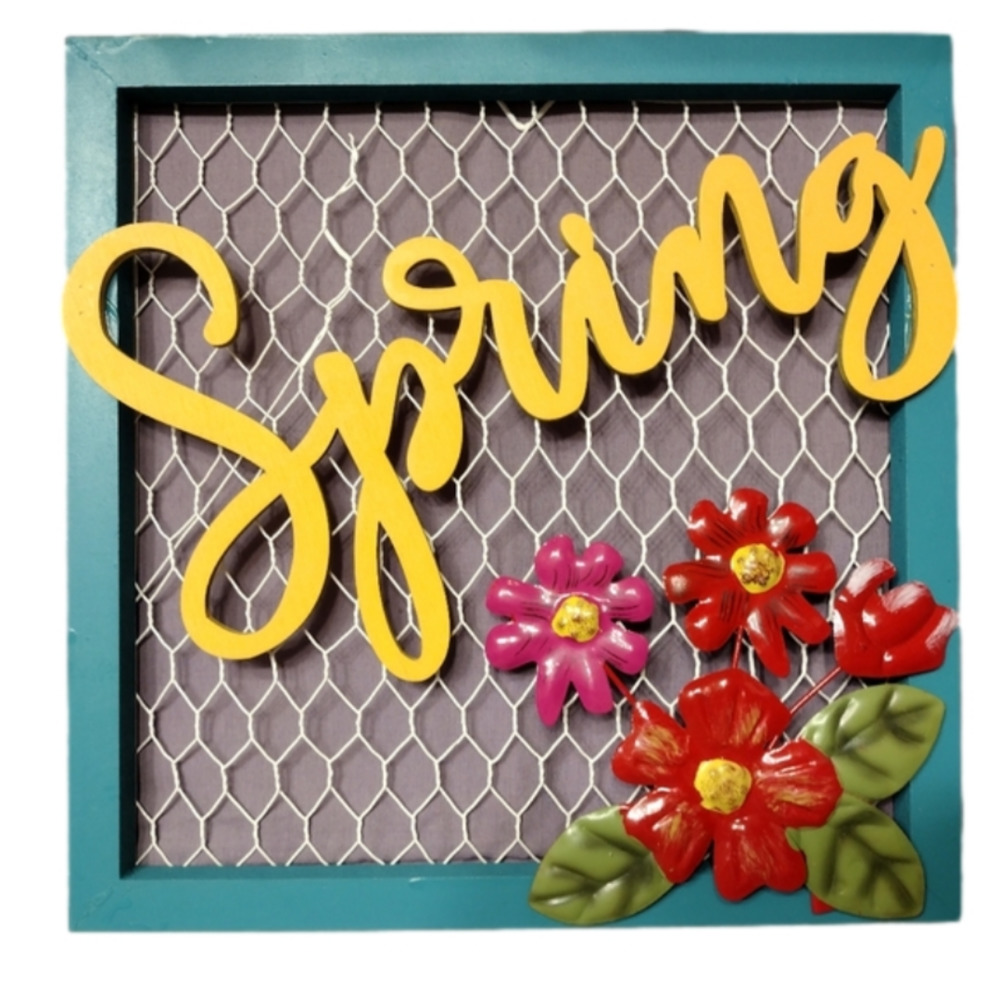 PIONEER Woman Chicken Wire "Spring" Wall Art sign